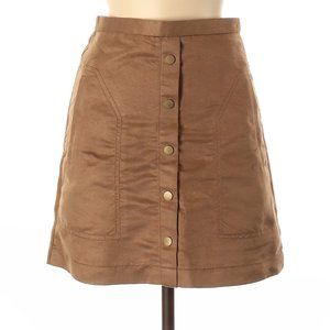 Brown Suede-like Skirt